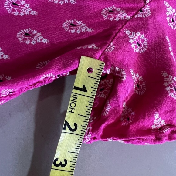 Francesca’s Mi Ami Bri Floral pink  Romper bell sleeve short jumpsuit summer S - Picture 10 of 16